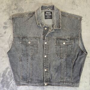 Azur Denim Sleeveless Vest Size 2XL Gray